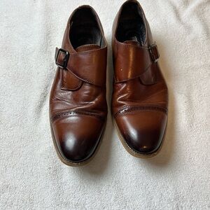 Stacey Adam’s Brown Leather Monk Strap Oxfords